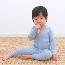 The Mandi兒童條紋9分室內服上下套裝