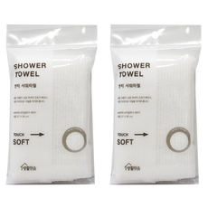 Life smile 韓紙沐浴巾, 1入, 白色, 2個