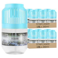 STAR CANDY 浴室清新香氛 6瓶, 木質珙桐, 260ml, 2袋