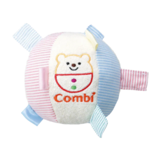 Combi 康貝 寶貝球 貼心標籤條設計 訓練抓握能力 可水洗材質, 1個, 11 x 11cm