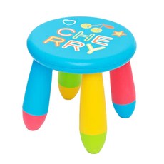 Cotton Field 棉花田傢飾 櫻桃可拆式圓凳, PP聚丙烯材質, 27.5x27.5x26cm, 晴天藍, 1個