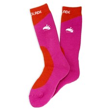 Sunglade 冬季運動滑雪襪, 橘色 粉色