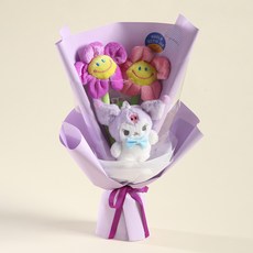 BeautifulDecoSense 掛飾玩偶角色花束, 紫色, 1個