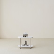 鯨魚傢俱 但丁 中世紀 收納架 橢圓形 600, 白色, 2層