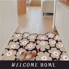 復古花紋玄關地墊, 摩卡