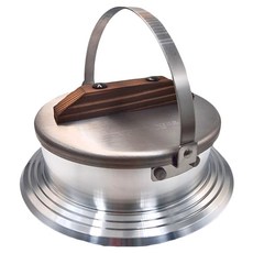 UNIFLAME 羽釜煮飯鍋3合, 黑氟不沾版, 鍋身: 鋁, 蓋子: 不鏽鋼, 握柄: 天然木材, 1個