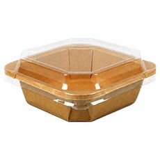 Cheonun Package 早午餐八角容器 650ml, 50個, 1入