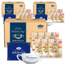Fontana 即食沖泡烤蘑菇奶油湯 6入+陶瓷馬克杯, 360g, 3組