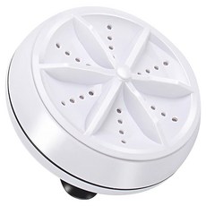 多功能超聲波渦輪氣泡旋轉輕便旅行智能USB迷你洗衣器 9 x 4.5cm 350g, 白色, 1個