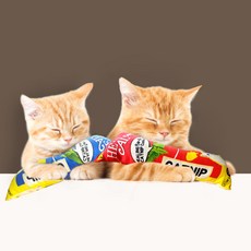 힐링타임 고양이 힐링츄짜먹는 간식 바스락쿠션 NH-0150, 랜덤 발송, 2개