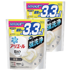 ARIEL 日本原裝進口 4D碳酸洗衣球補充包 微香 白色, 39顆, 2袋