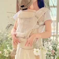 pov 프리아핏 Air 多功能合一嬰兒揹帶, 象牙白