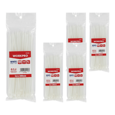 워크프로 케이블타이 WP329005 100p, 5개, 백색