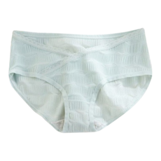 V腰梯型紋格蕾絲孕婦內褲