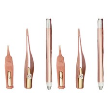 多用途發光耳勺三件套 1入 不銹鋼+ABS, 2組