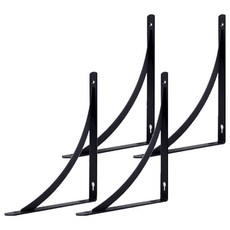 E.T.SHOP 半月形置物架 大型 2入組, 黑色, 2個