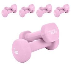 Health RUN 美容啞鈴 氯丁橡膠 淺粉紅色, 1kg, 10個