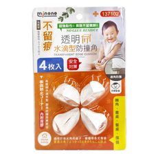 minono 米諾諾 不留痕透明水滴型防撞角 4個 12包, 137102, 1組