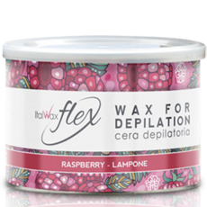 Italwax ​義朵熱蠟 軟式彈性罐裝覆盆子熱蠟, 400g, 1個