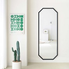 에이스홈 코코 팔각 와이드L 벽걸이 전신거울, 블랙