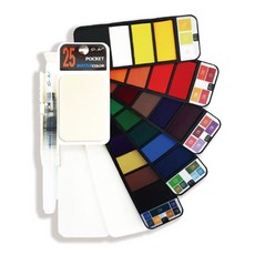 루벤스 수필 포켓 워터칼라 고체물감, 25색