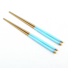 Bogen Le Bien 金色餐具筷子, 2個, 柔和藍色, 單品