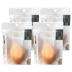 Solone QQ彈力美妝蛋 水滴型, 米色, 4個