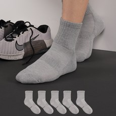 Sockpiens 男士用 Deofree Max 氣墊夏季運動襪 除腳臭 中筒 條紋 5雙組