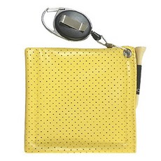 BAKOZEL 高爾夫皮革伸縮扣高球清潔巾, 1個, 黃色