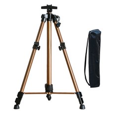 七拉鍊便攜式鋁製折疊畫架香檳