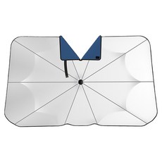 SUnORO 50倍防曬汽車遮陽傘 前擋遮陽板 遮陽簾, 140 x 79cm, V口通用型, 1個