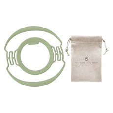 HhL DESIGN 矽膠環保飲料提袋 附收納袋 酪梨綠色, 1個