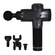 한일의료기 전신 진동 6종헤드 무선 핸디형 헬스 마사지건, HL-GUN4000, 블랙