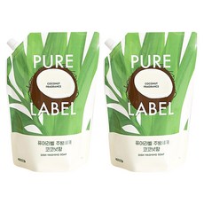 PURE LABEL 廚房洗碗精 椰子香 補充包, 2個, 1L