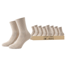 COZY LABEL 男士羅紋中筒襪 8雙組