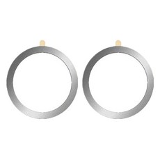 더블유케이스 맥세이프링 플레이트 호환 자석 스티커, 실버, 2개