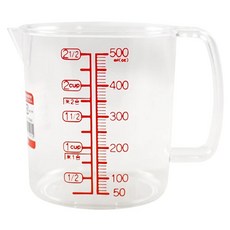 日本NAKAYA 樹脂量杯, 透明, 500ml, 1個