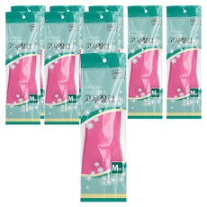 롯데이라이프 고무장갑, 핑크, 9개, 중(M)