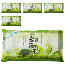 統一生機 岩海苔 3包, 14.4g, 5袋