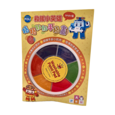 StarQ 明日工作室 兒童指指點點手指畫 救援小英雄 baby篇套裝 七彩印泥組, 8張, 1組, 21 x 28 x 1.8 cm