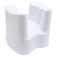 橙適日式仿馬桶厚型防滑洗澡凳 凹槽舒適大座附止滑設計 A030, 白色