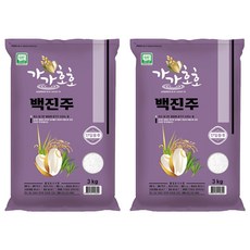 가가호호 백진주 쌀, 상등급, 3kg, 2개