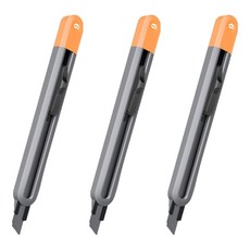 델리 홈시리즈 ABS 블랙 컷터 HT4009 소, 오렌지, 3개