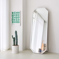 에이스홈 코코 팔각 와이드L 스탠드 전신거울, 실버