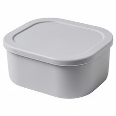 Kitchen Factory 粉彩色方形矽膠密封保鮮盒, 容器 + 蓋子, 1個