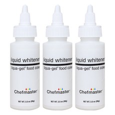 셰프마스터 리쿠아젤 식용색소 화이트, 99g, 3개