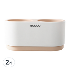 ecoco 意可可 吸盤式吹風機多用途支架, 淺粉色, 2個