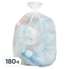 베로나 배접 분리수거 쓰레기봉투 유백, 60L, 180개