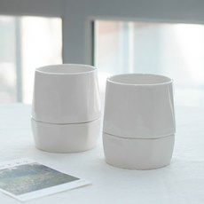 Syracuse CHINA Freeze 餐具筒, 白色, 2個