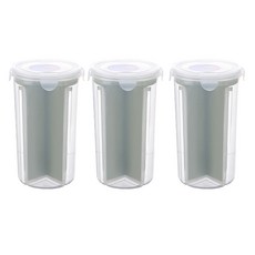 슈퍼식스 칸분리회전 습기방지 저장케이스 3p, 그린